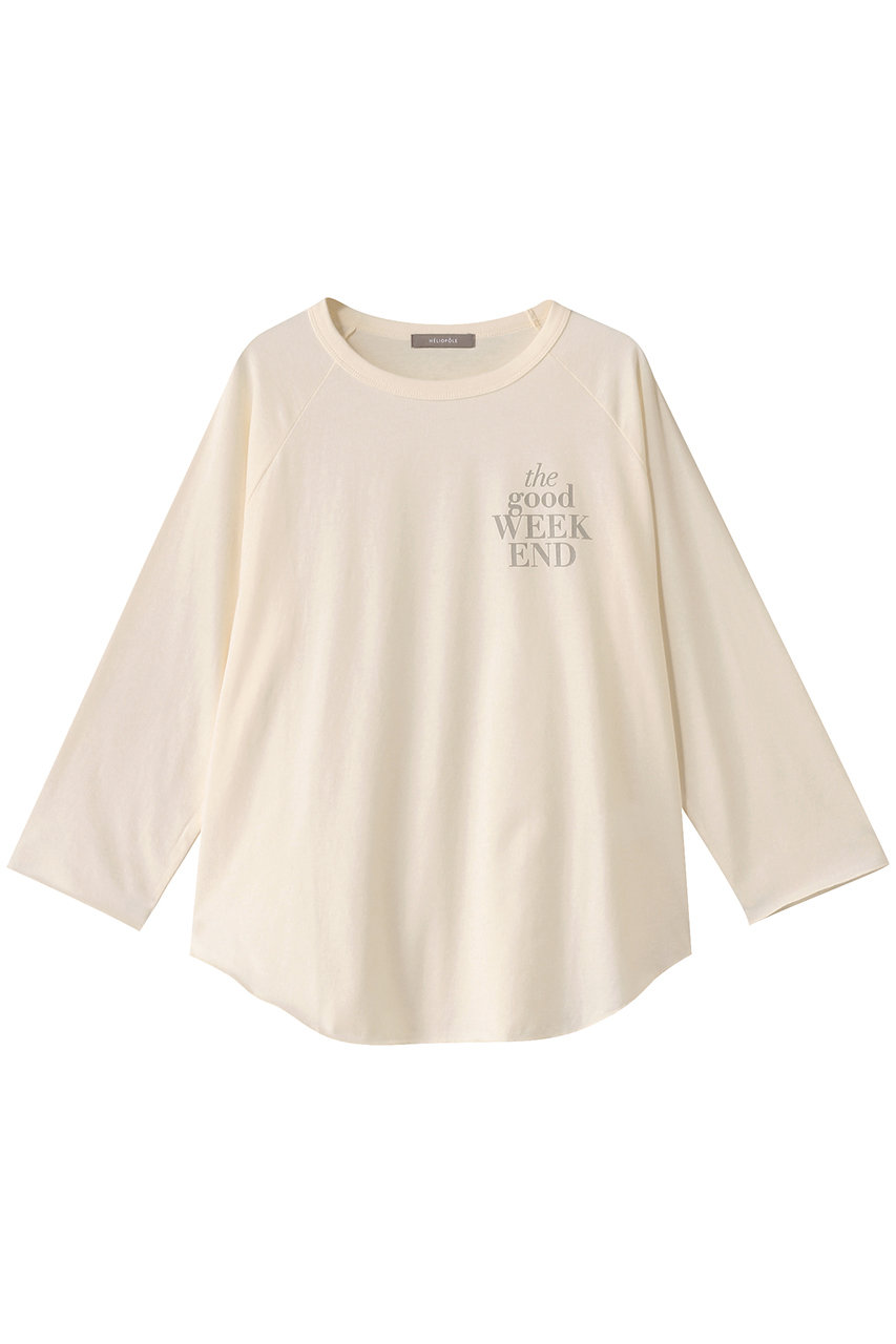 エリオポール/HELIOPOLEのロゴラグランスリーブTシャツ(アイボリー/15003050051HN)