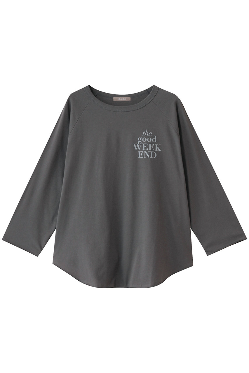エリオポール/HELIOPOLEのロゴラグランスリーブTシャツ(チャコールグレー/15003050051HN)