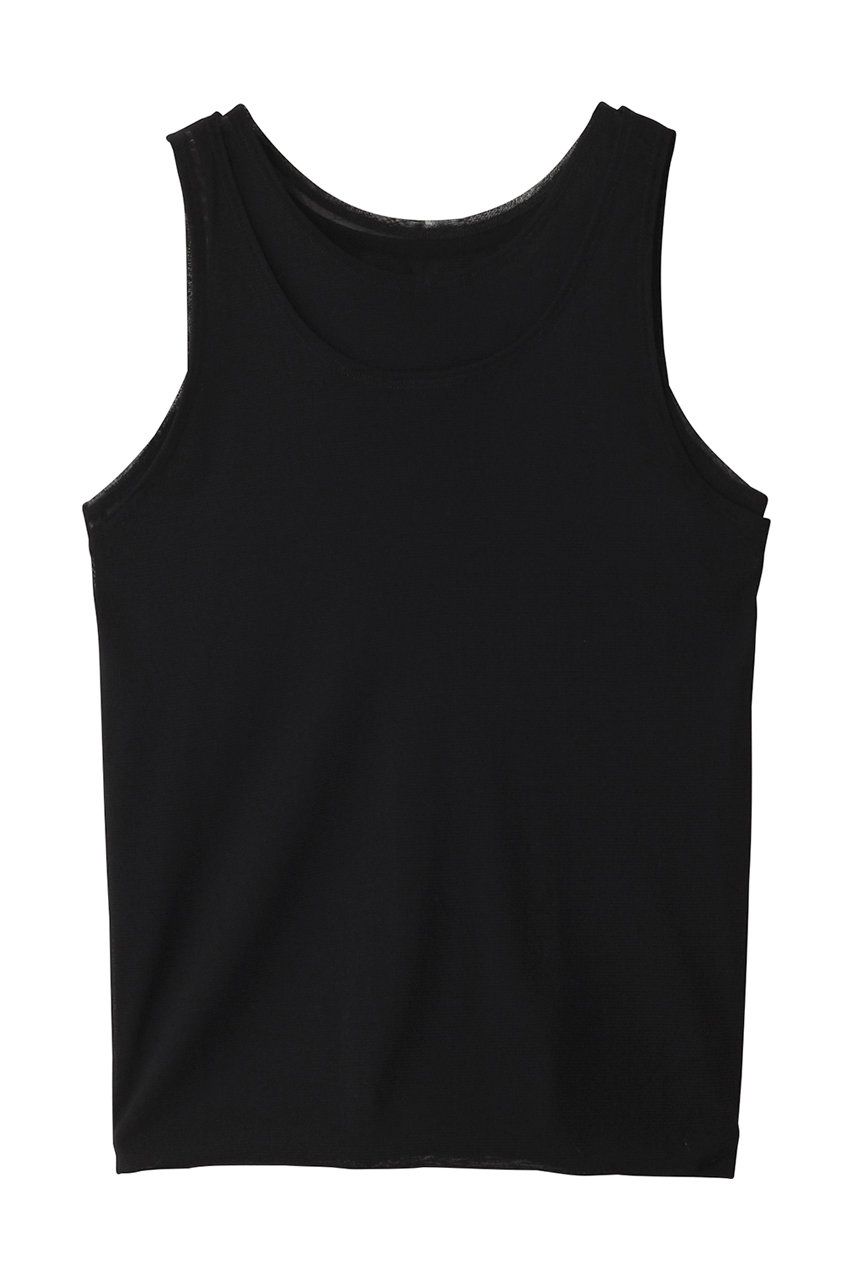 エリオポール/HELIOPOLEのダブルレイヤードチュールタンク(ブラック/15003049051HN)