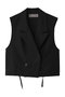 クロップドテーラードベスト エリオポール/HELIOPOLE ブラック