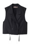 クロップドテーラードベスト エリオポール/HELIOPOLE ネイビー