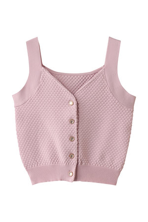 エリオポール/HELIOPOLEのポップコーンニットビジューボタンベスト(110300/110301)