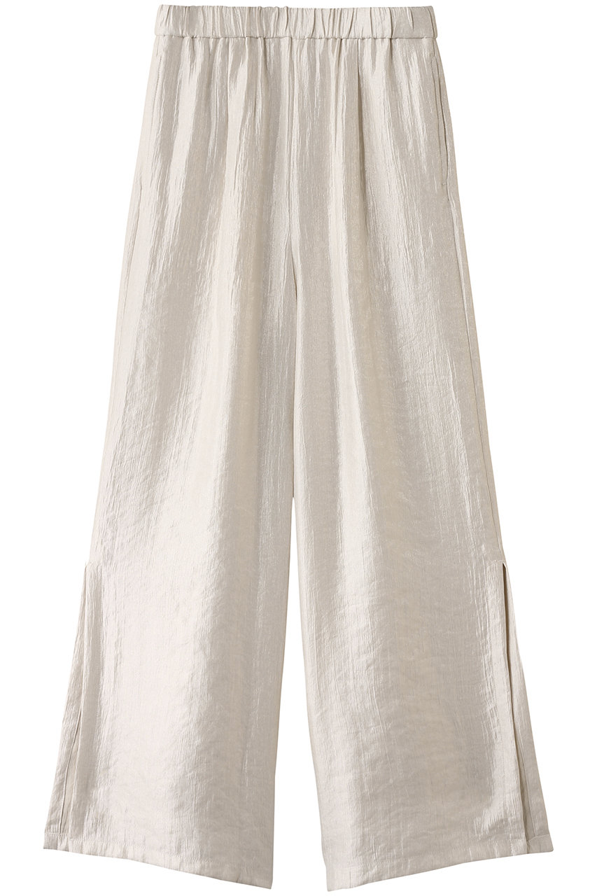 エリオポール/HELIOPOLEのサテンスリットイージーパンツ(アイボリー/15003057066HN)