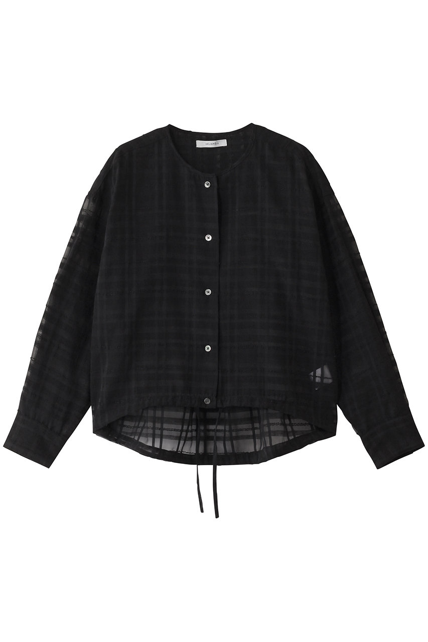 エリオポール/HELIOPOLEのドローストリングシャツ(ブラック/15003059036HN)