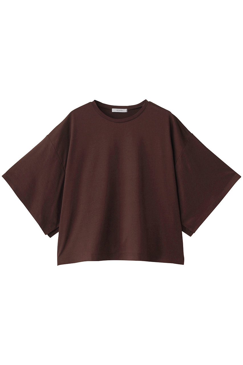 HELIOPOLE スリットスリーブ TEE (ダークブラウン, 38) エリオポール ELLE SHOP HELIOPOLE スリットスリーブ TEE (ダークブラウン, 38) エリオポール ELLE SHOP