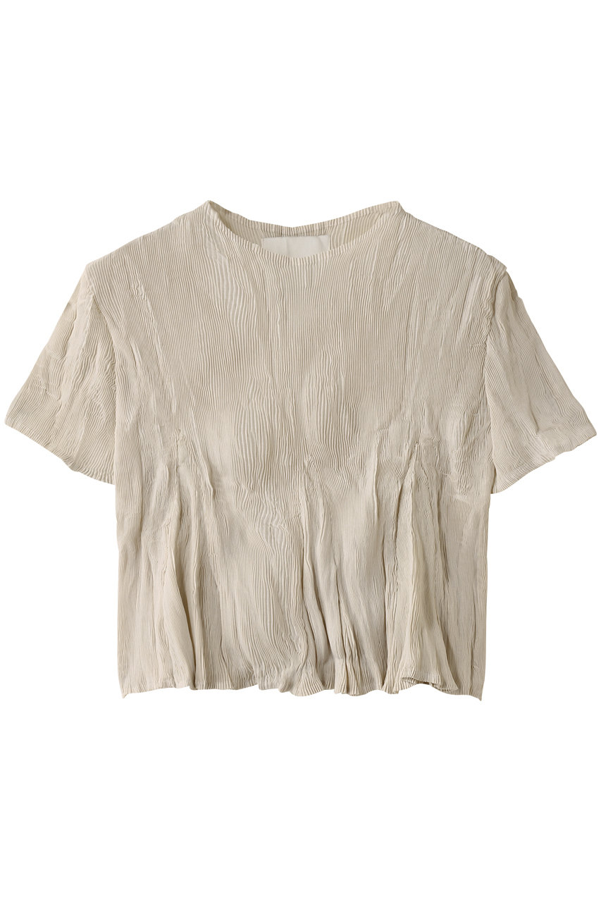 HELIOPOLE 【Gongdid Design】ウェイヴィクロップトップ (アイボリー, F) エリオポール ELLE SHOP