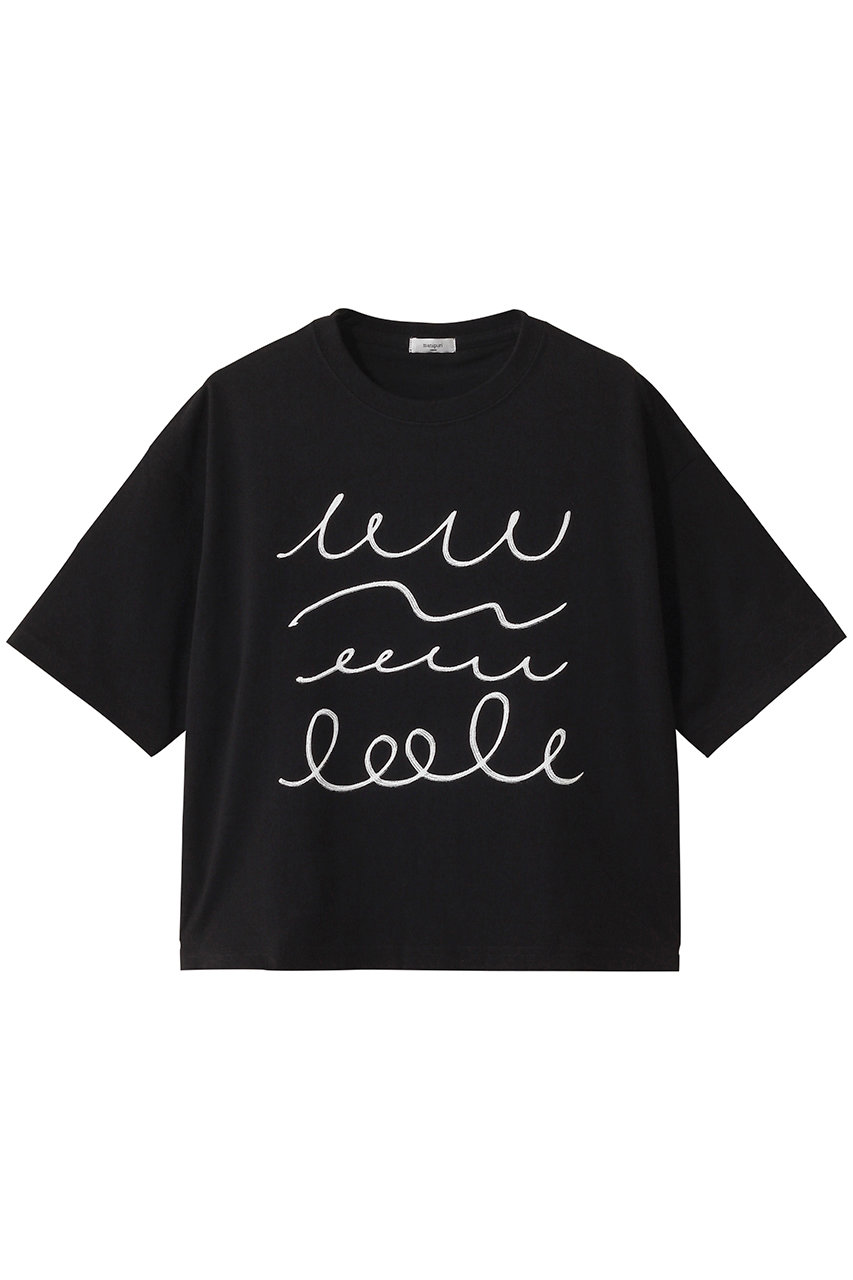 HELIOPOLE 【manipuri】プリント Tシャツ (ブラック, S) エリオポール ELLE SHOP HELIOPOLE 【manipuri】プリント Tシャツ (ブラック, S) エリオポール ELLE SHOP