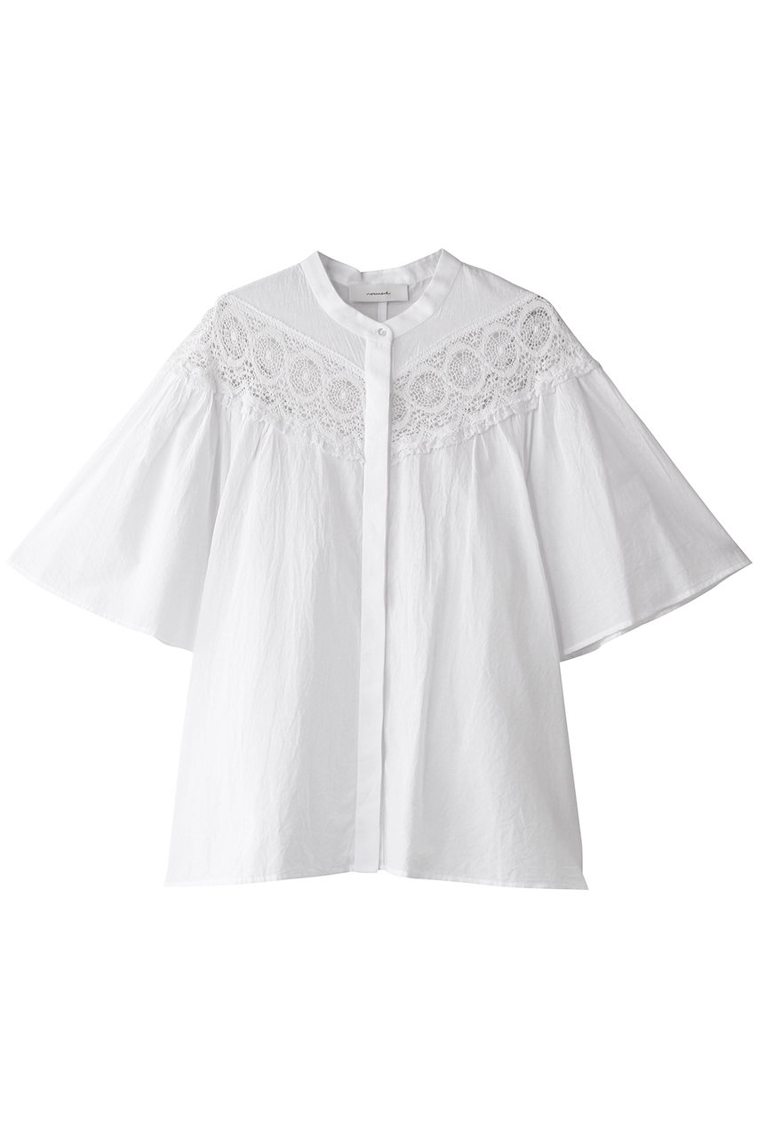 HELIOPOLE 【normment】COTTON LACE ブラウス (ホワイト, F) エリオポール ELLE SHOP HELIOPOLE 【normment】COTTON LACE ブラウス (ホワイト, F) エリオポール ELLE SHOP