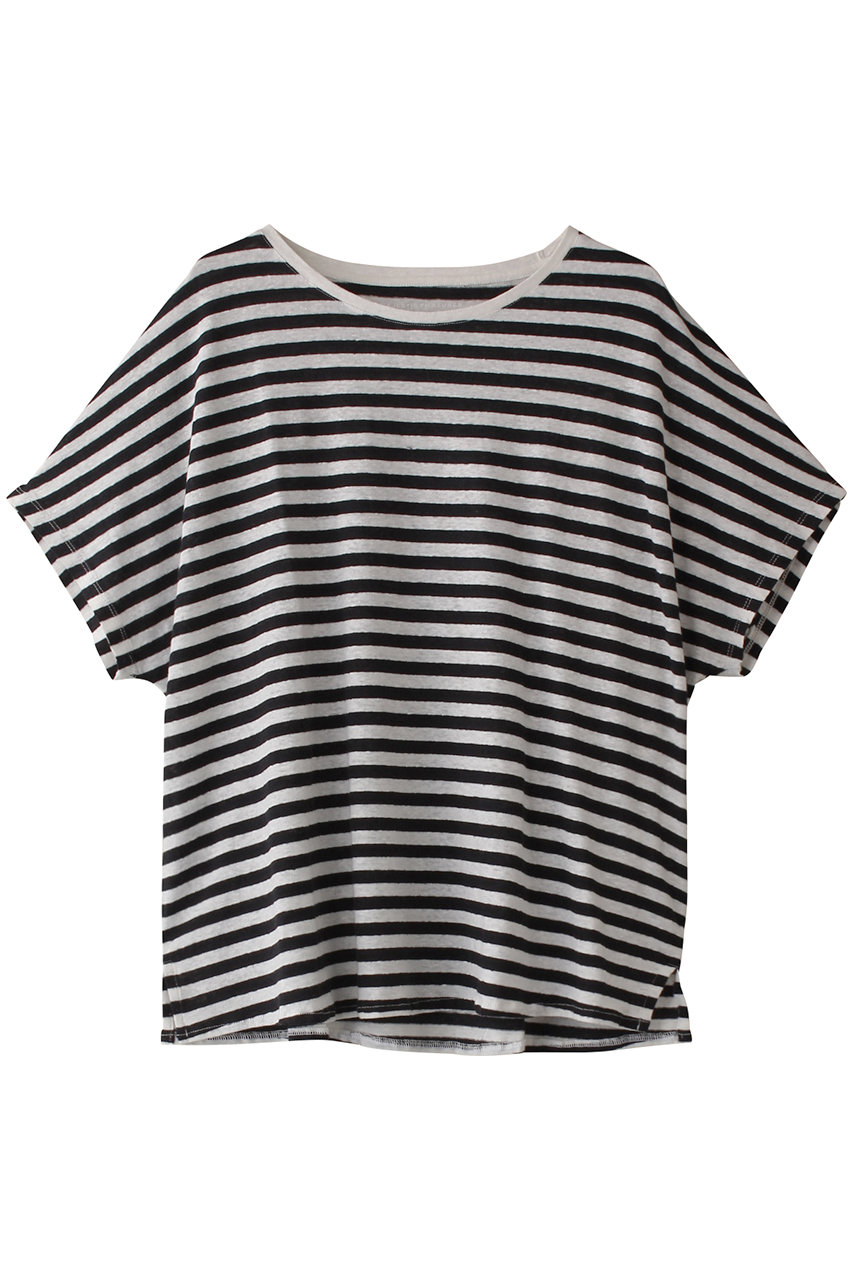 エリオポール/HELIOPOLEの【MAJESTIC FILATURES】ボーダークルーネックカットソー(ブラック/15126001051MN)