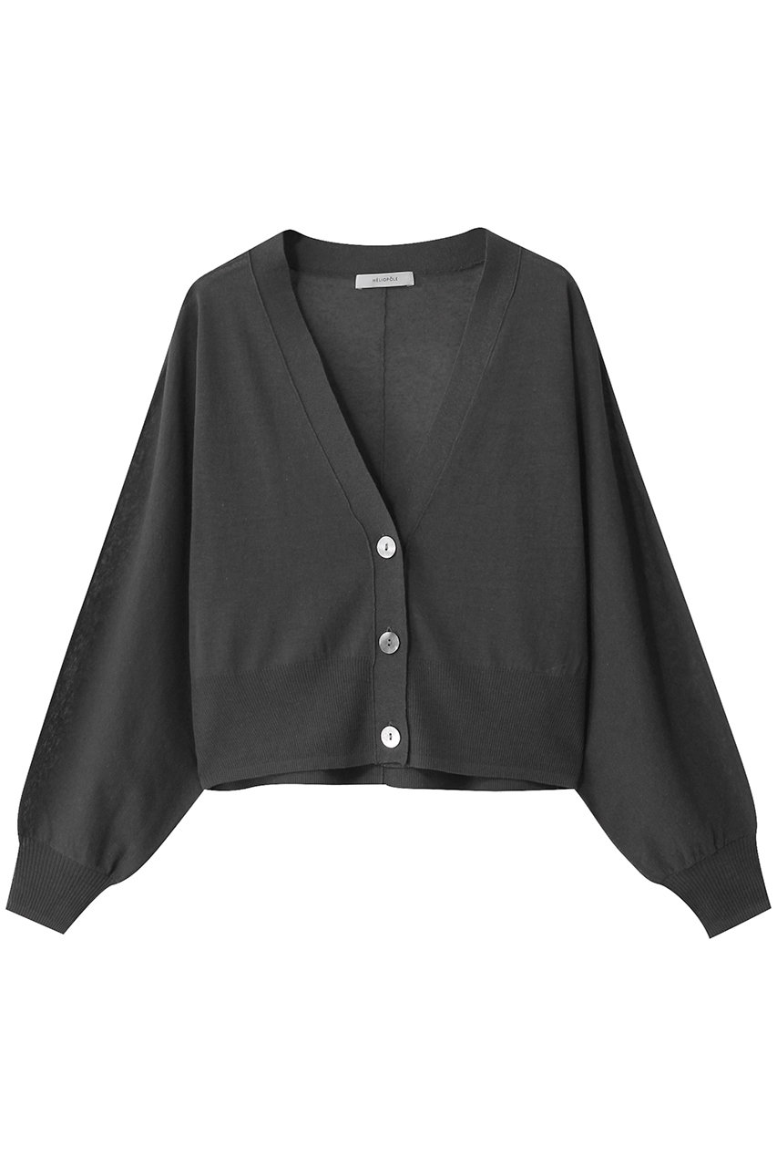 エリオポール/HELIOPOLEのシアーニットクロップドカーディガン(チャコールグレー/15003080041HN)