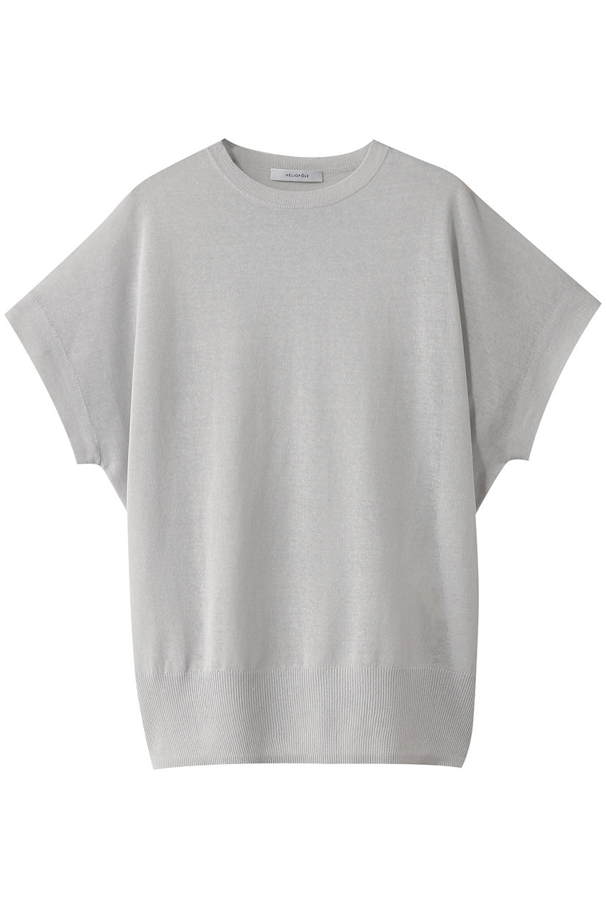 HELIOPOLE シアーニットBIG TEE (ライトグレー, 38) エリオポール ELLE SHOP HELIOPOLE シアーニットBIG TEE (ライトグレー, 38) エリオポール ELLE SHOP