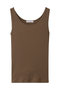 リブタンクトップ エリオポール/HELIOPOLE ダークブラウン