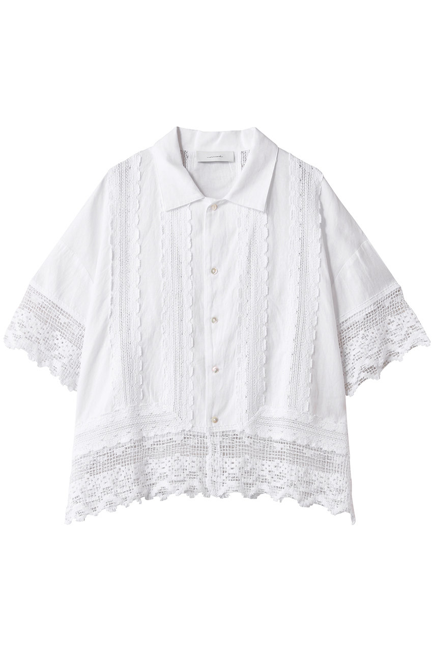 HELIOPOLE 【normment / ノーメント】CTN FLEX LACE ブラウス (アイボリー, F) エリオポール ELLE SHOP