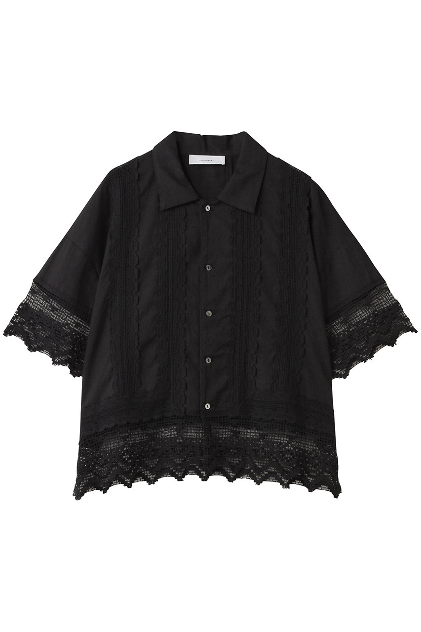 HELIOPOLE 【normment / ノーメント】CTN FLEX LACE ブラウス (ブラック, F) エリオポール ELLE SHOP