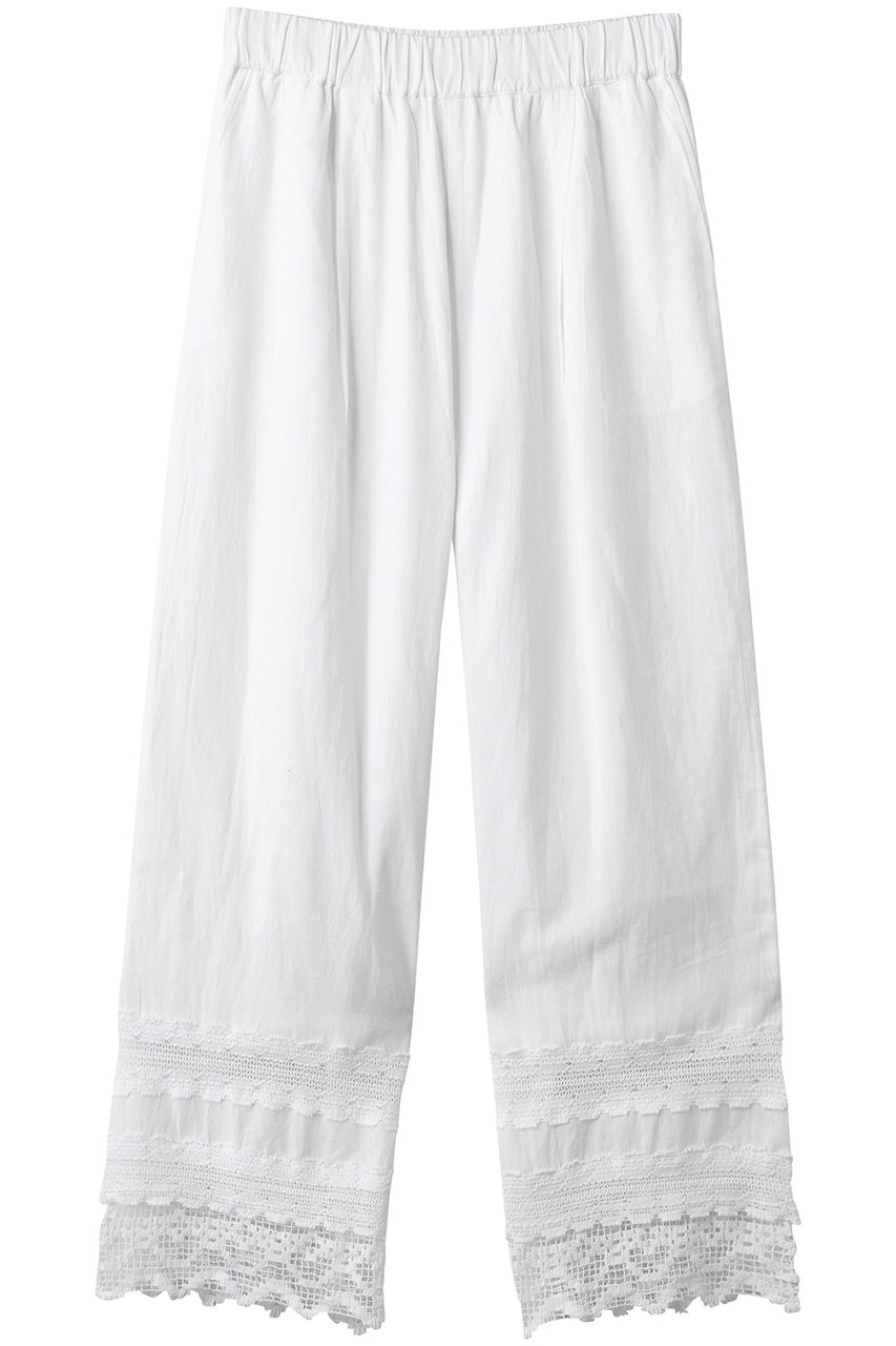 HELIOPOLE 【normment】CTN FLEX LACE パンツ (アイボリー, S) エリオポール ELLE SHOP HELIOPOLE 【normment】CTN FLEX LACE パンツ (アイボリー, S) エリオポール ELLE SHOP