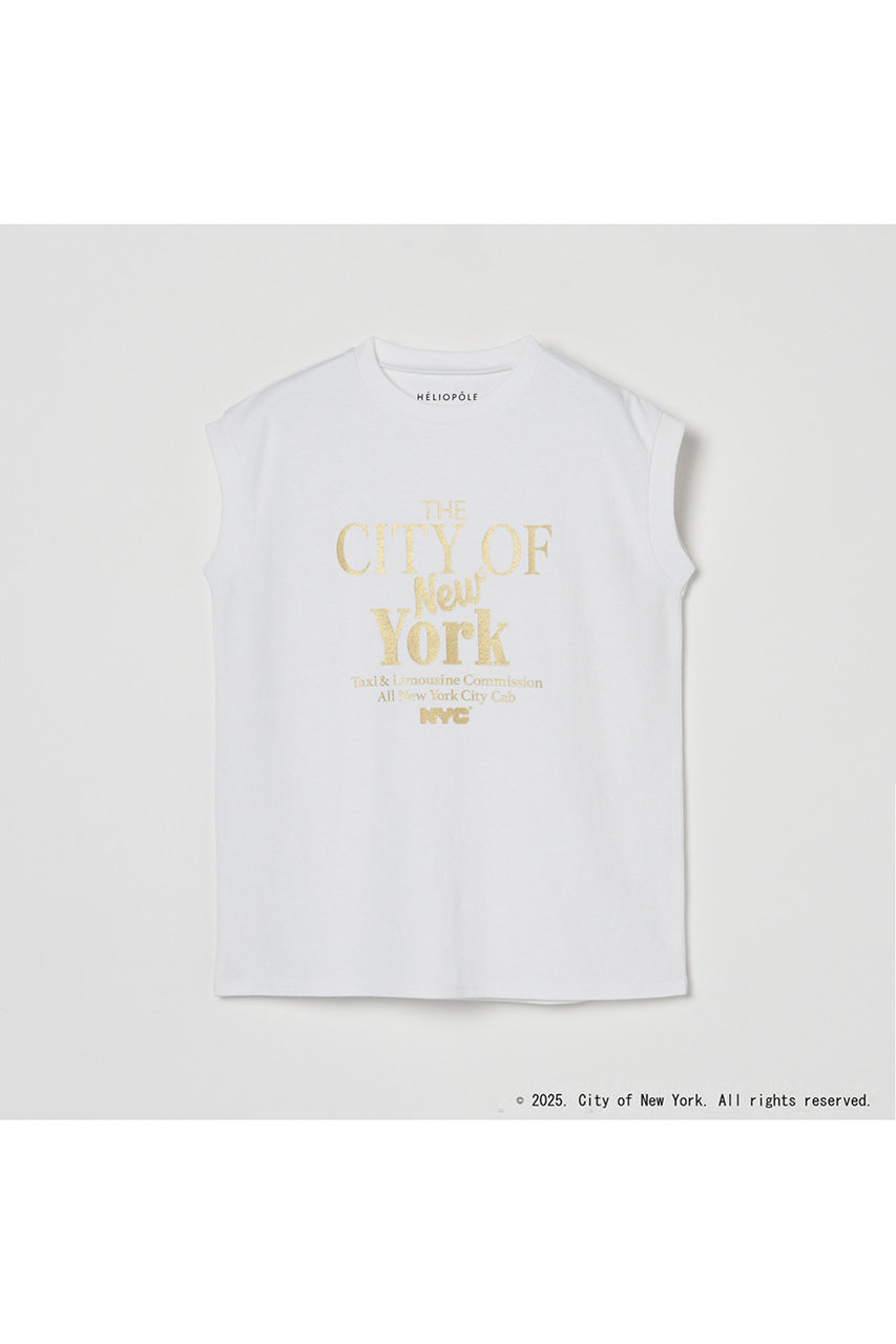 HELIOPOLE 【GOOD ROCK SPEED】NYC METALLIC PRINT カットソー (ホワイト, F) エリオポール ELLE SHOP HELIOPOLE 【GOOD ROCK SPEED】NYC METALLIC PRINT カットソー (ホワイト, F) エリオポール ELLE SHOP