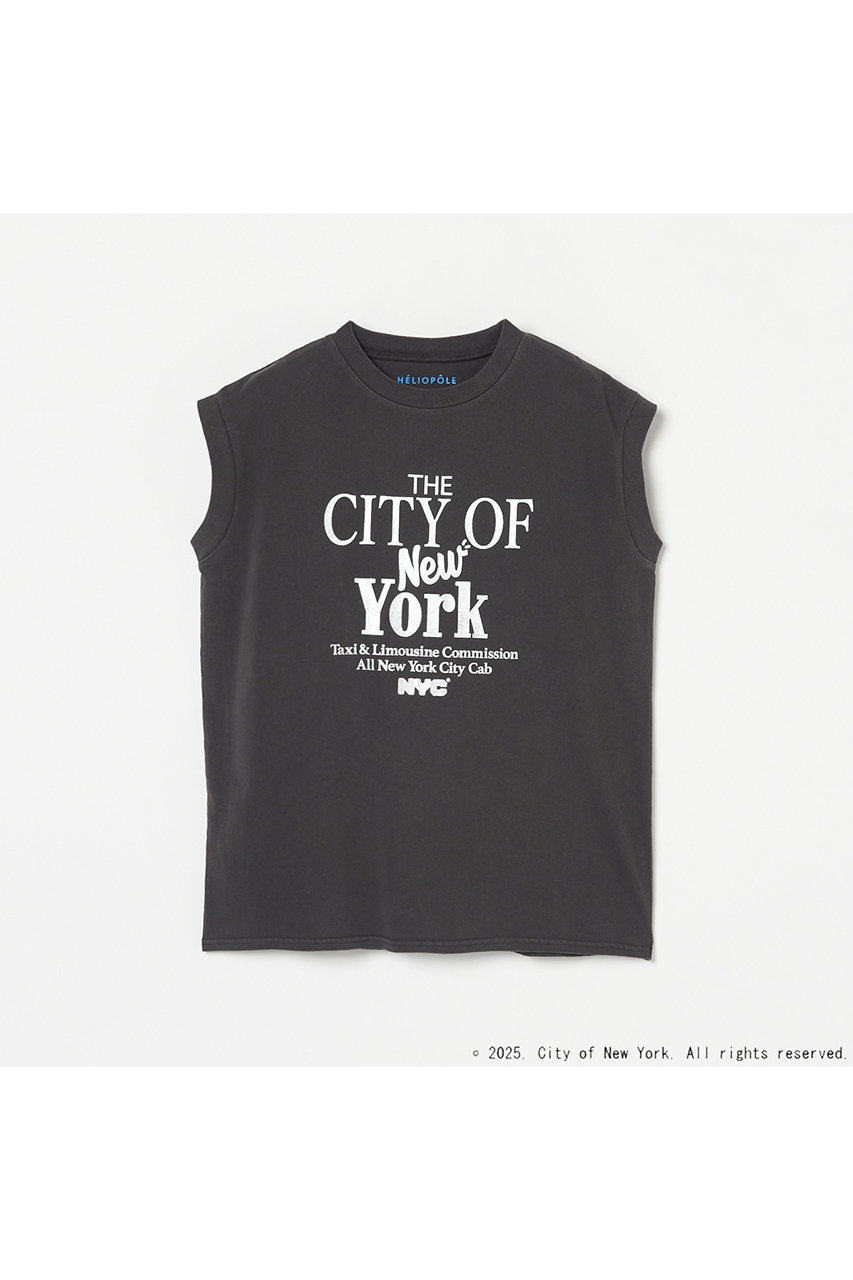 HELIOPOLE 【GOOD ROCK SPEED】NYC METALLIC PRINT カットソー (ブラック, F) エリオポール ELLE SHOP HELIOPOLE 【GOOD ROCK SPEED】NYC METALLIC PRINT カットソー (ブラック, F) エリオポール ELLE SHOP