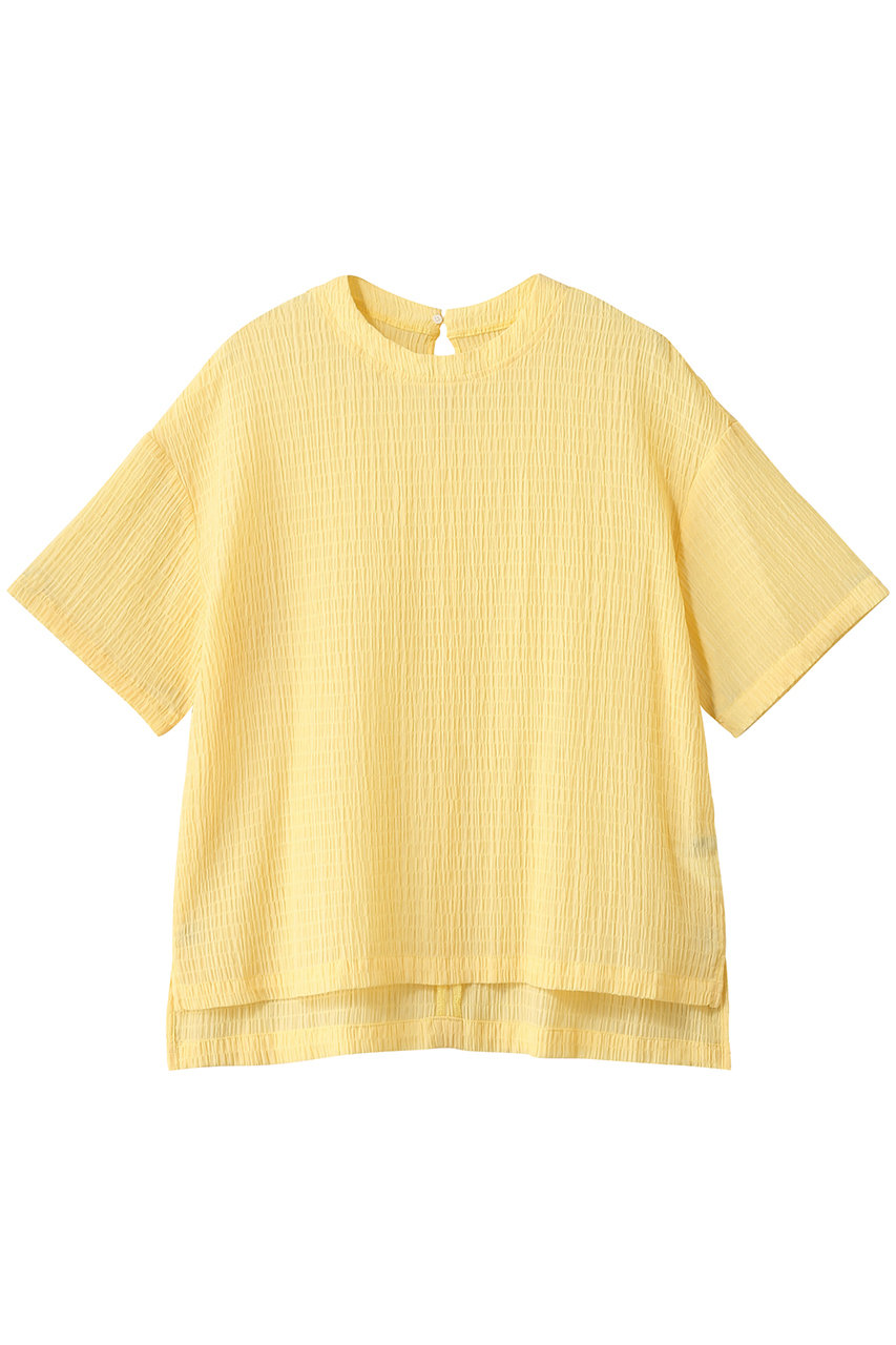 HELIOPOLE シアーサッカーTEE ブラウス (イエロー, 38) エリオポール ELLE SHOP HELIOPOLE シアーサッカーTEE ブラウス (イエロー, 38) エリオポール ELLE SHOP