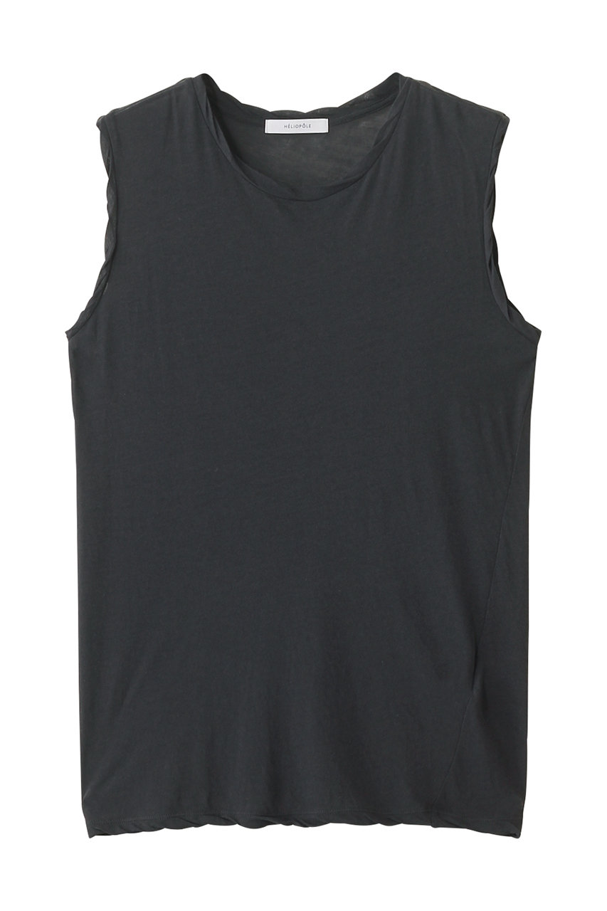HELIOPOLE シアーコットンスリーブレスTシャツ (チャコールグレー, 38) エリオポール ELLE SHOP HELIOPOLE シアーコットンスリーブレスTシャツ (チャコールグレー, 38) エリオポール ELLE SHOP