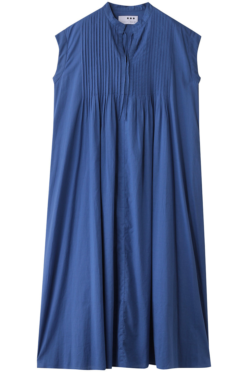 HELIOPOLE 【THREE DOTS】コットンローンタックドレス (ブルー, S) エリオポール ELLE SHOP HELIOPOLE 【THREE DOTS】コットンローンタックドレス (ブルー, S) エリオポール ELLE SHOP