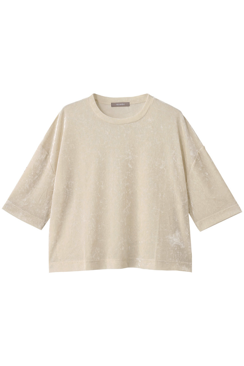 HELIOPOLE シアーベロアTシャツ (アイボリー, 38) エリオポール ELLE SHOP HELIOPOLE シアーベロアTシャツ (アイボリー, 38) エリオポール ELLE SHOP