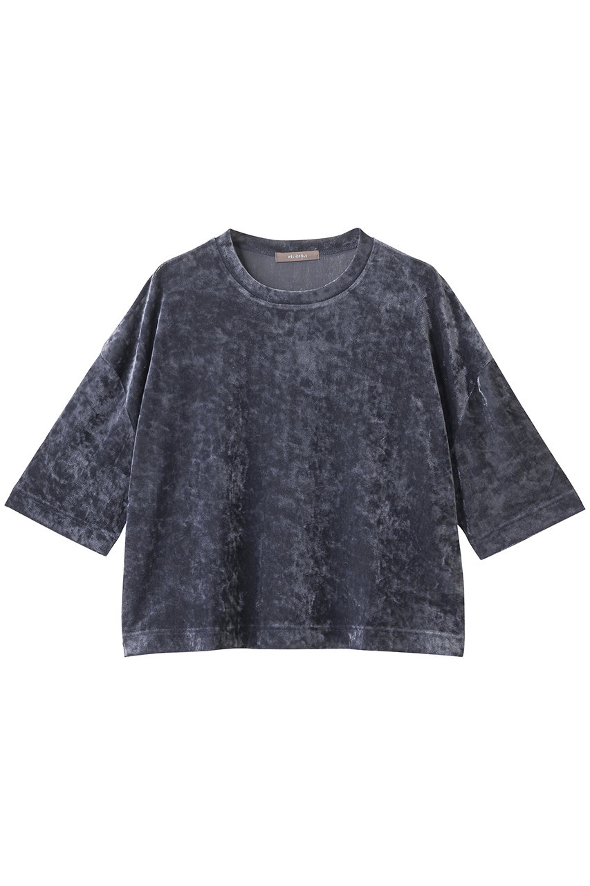 HELIOPOLE シアーベロアTシャツ (ブルー, 38) エリオポール ELLE SHOP HELIOPOLE シアーベロアTシャツ (ブルー, 38) エリオポール ELLE SHOP