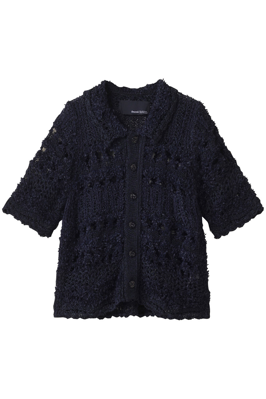 HELIOPOLE 【boussole】ショートスリーブポロカーディガン (ネイビー, 1) エリオポール ELLE SHOP HELIOPOLE 【boussole】ショートスリーブポロカーディガン (ネイビー, 1) エリオポール ELLE SHOP