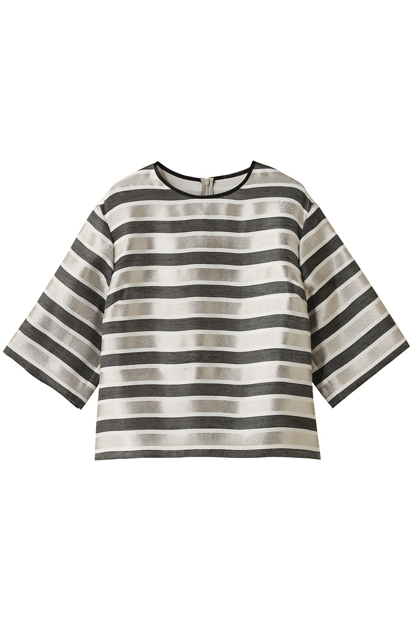 エリオポール/HELIOPOLEのグリッターストライプTEEブラウス(ベージュ/25003017037HN)