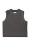【Gongdid Design】ニットプリーツベスト エリオポール/HELIOPOLE チャコールグレー