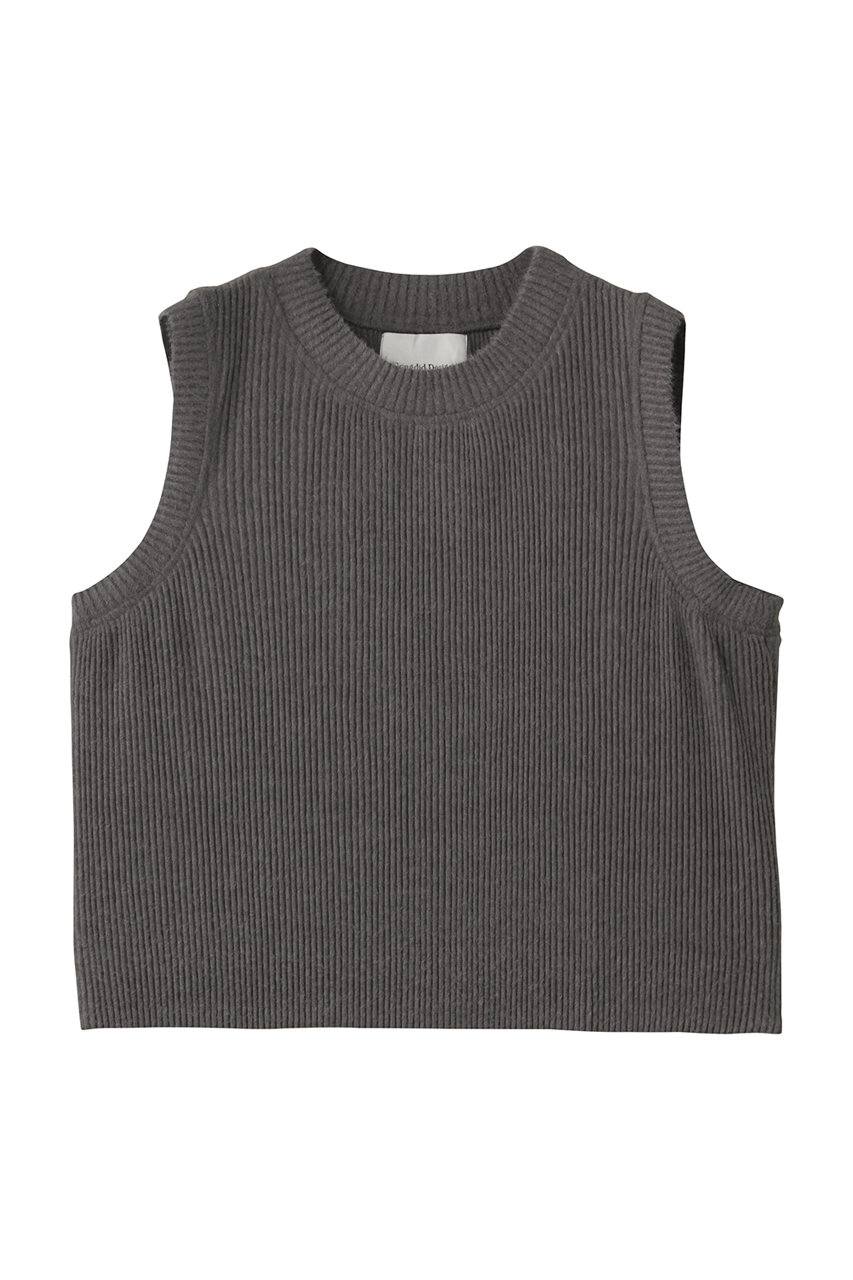 HELIOPOLE 【Gongdid Design】ニットプリーツベスト (チャコールグレー, F) エリオポール ELLE SHOP HELIOPOLE 【Gongdid Design】ニットプリーツベスト (チャコールグレー, F) エリオポール ELLE SHOP