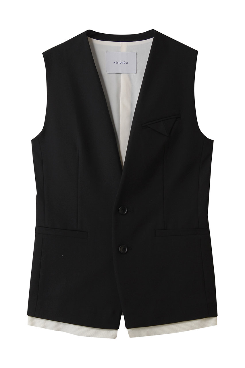 HELIOPOLE the ELLISON ベスト (ブラック, 38) エリオポール ELLE SHOP