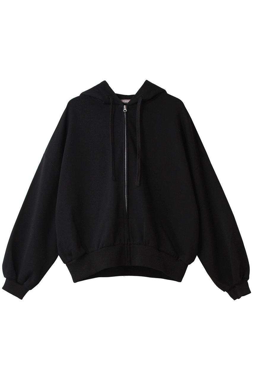 HELIOPOLE CROPPED SWEAT ZIP フーディー (ブラック, 38) エリオポール ELLE SHOP HELIOPOLE CROPPED SWEAT ZIP フーディー (ブラック, 38) エリオポール ELLE SHOP