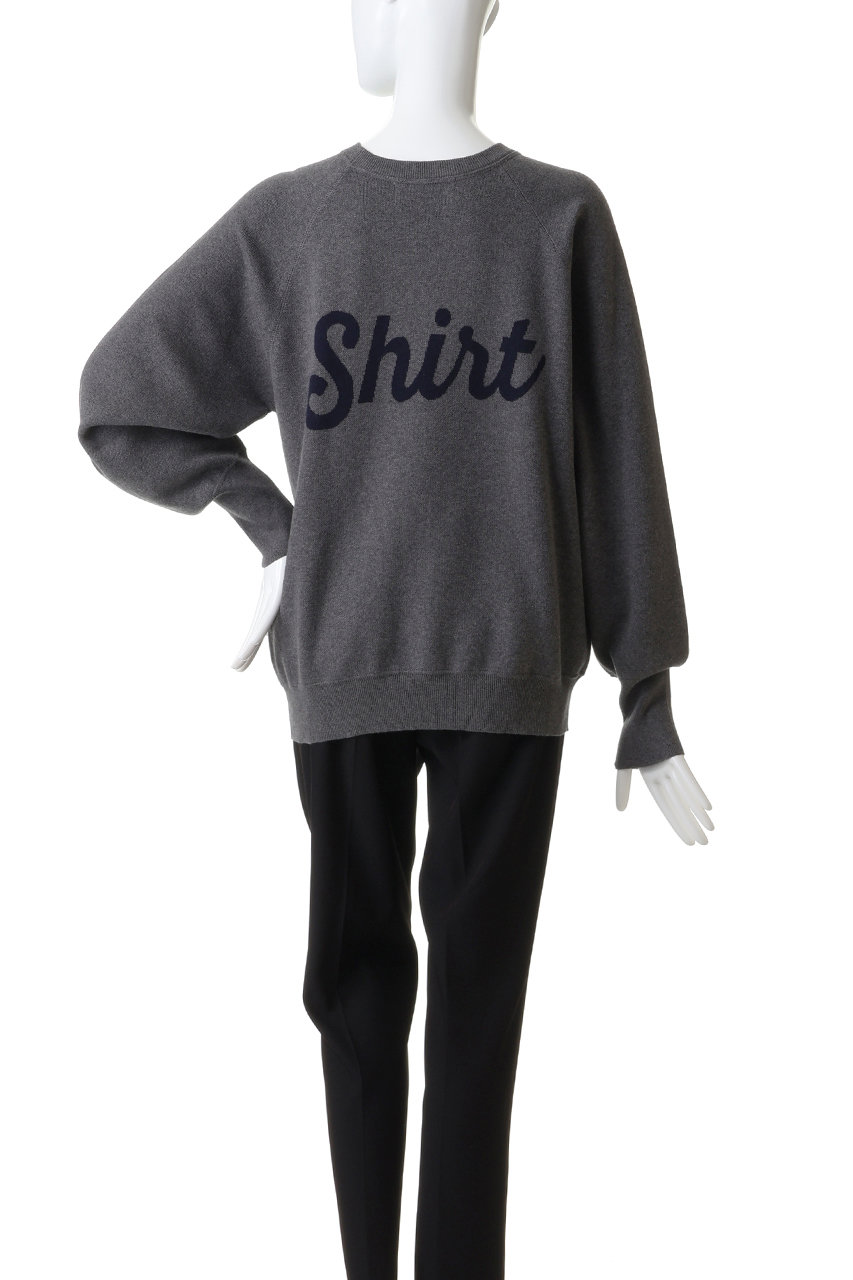 HELIOPOLE(エリオポール)｜ダブルジャカードロゴニット/グレー の通販