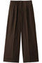 タックストレートパンツ エリオポール/HELIOPOLE ダークブラウン