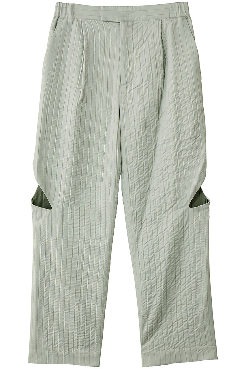 エリオポール/HELIOPOLEの【muller of yoshiokubo】ストライプジャカードパンツ(ライトグリーン/15036003066MNMLS25410)