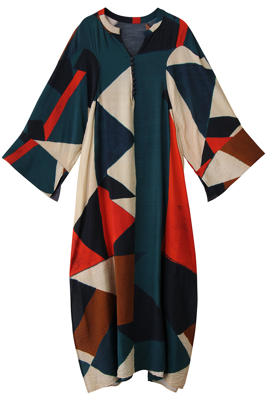 エリオポール/HELIOPOLEの【muller of yoshiokubo】ジオメトリックスリーブドレス(ネイビー/15036009014MNMLS25608)