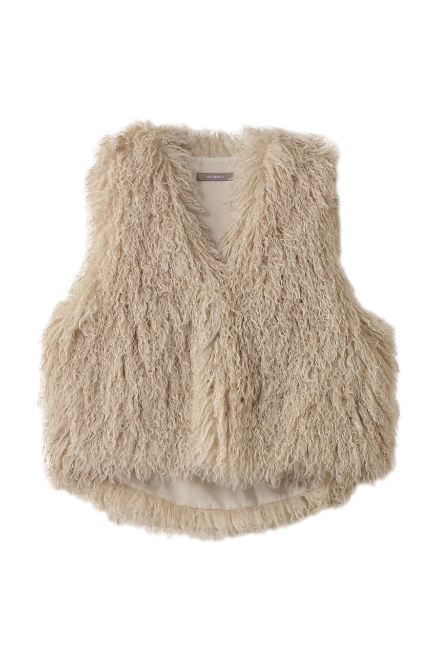 HELIOPOLE シープフェイクファージレ (アイボリー, 38) エリオポール ELLE SHOP HELIOPOLE シープフェイクファージレ (アイボリー, 38) エリオポール ELLE SHOP