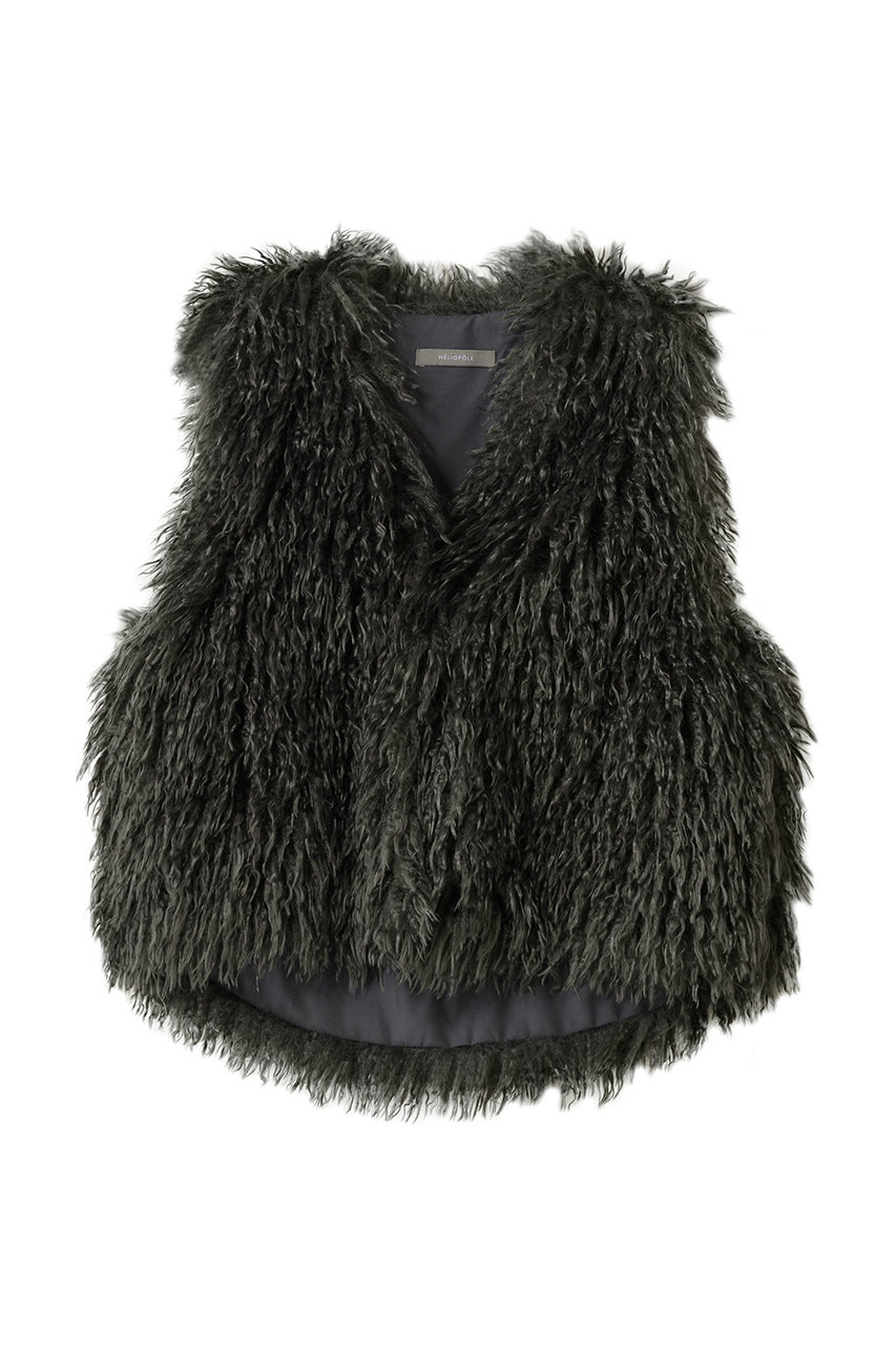 HELIOPOLE シープフェイクファージレ (チャコールグレー, 38) エリオポール ELLE SHOP HELIOPOLE シープフェイクファージレ (チャコールグレー, 38) エリオポール ELLE SHOP