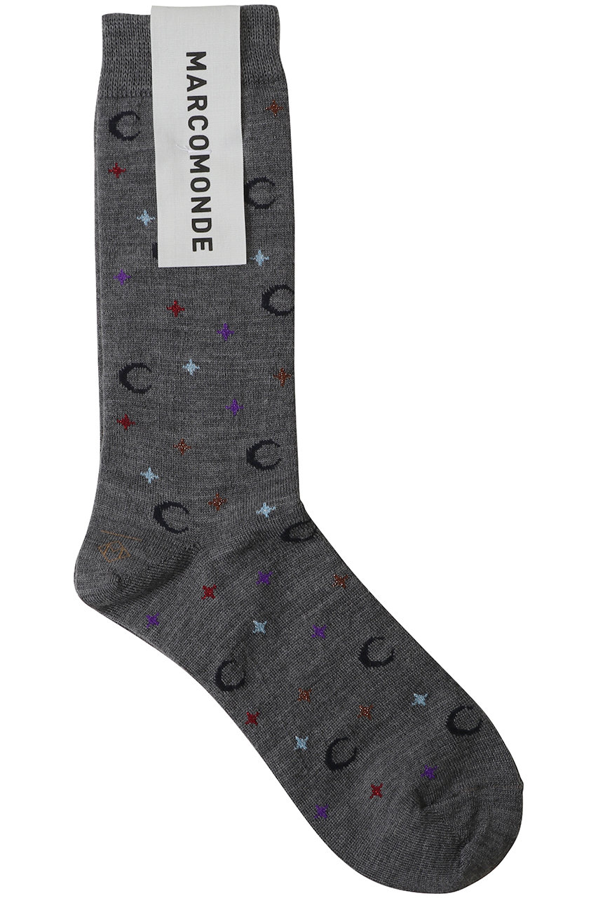 HELIOPOLE 【MARCOMONDE】TURKEY PATTERN ソックス (グレー, F) エリオポール ELLE SHOP HELIOPOLE 【MARCOMONDE】TURKEY PATTERN ソックス (グレー, F) エリオポール ELLE SHOP