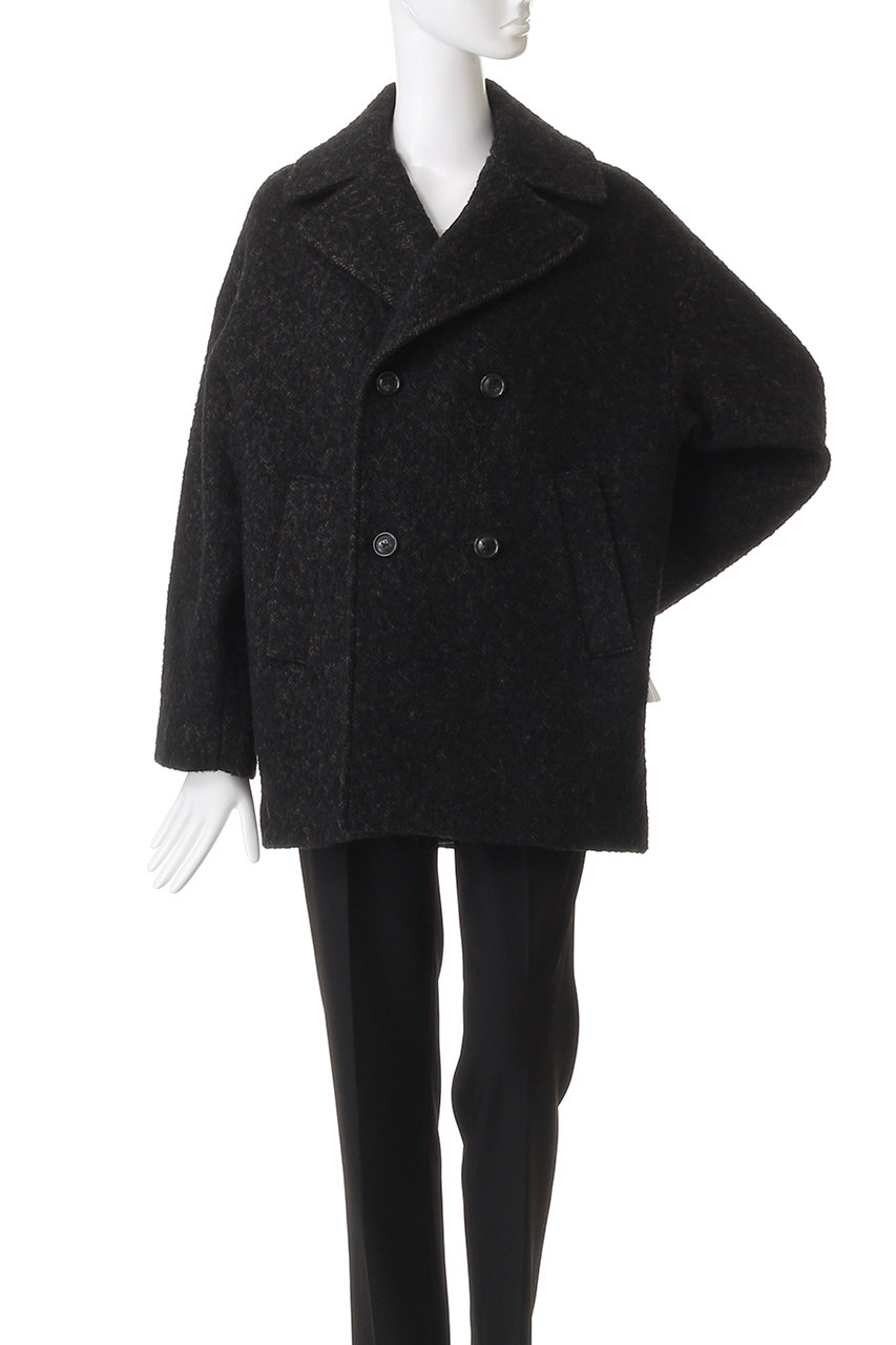 タグ付き新品　エリオポール　ダブルフェイスチェスターツイード コート heliopole - エリオポール 定価6.9万円 ダブルフェイスチェスター