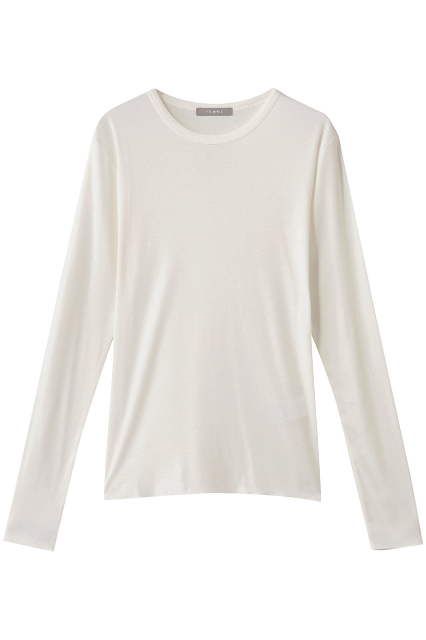 HELIOPOLE 【smooth skin series】CASHCOTTON クルー (アイボリー, 38) エリオポール ELLE SHOP