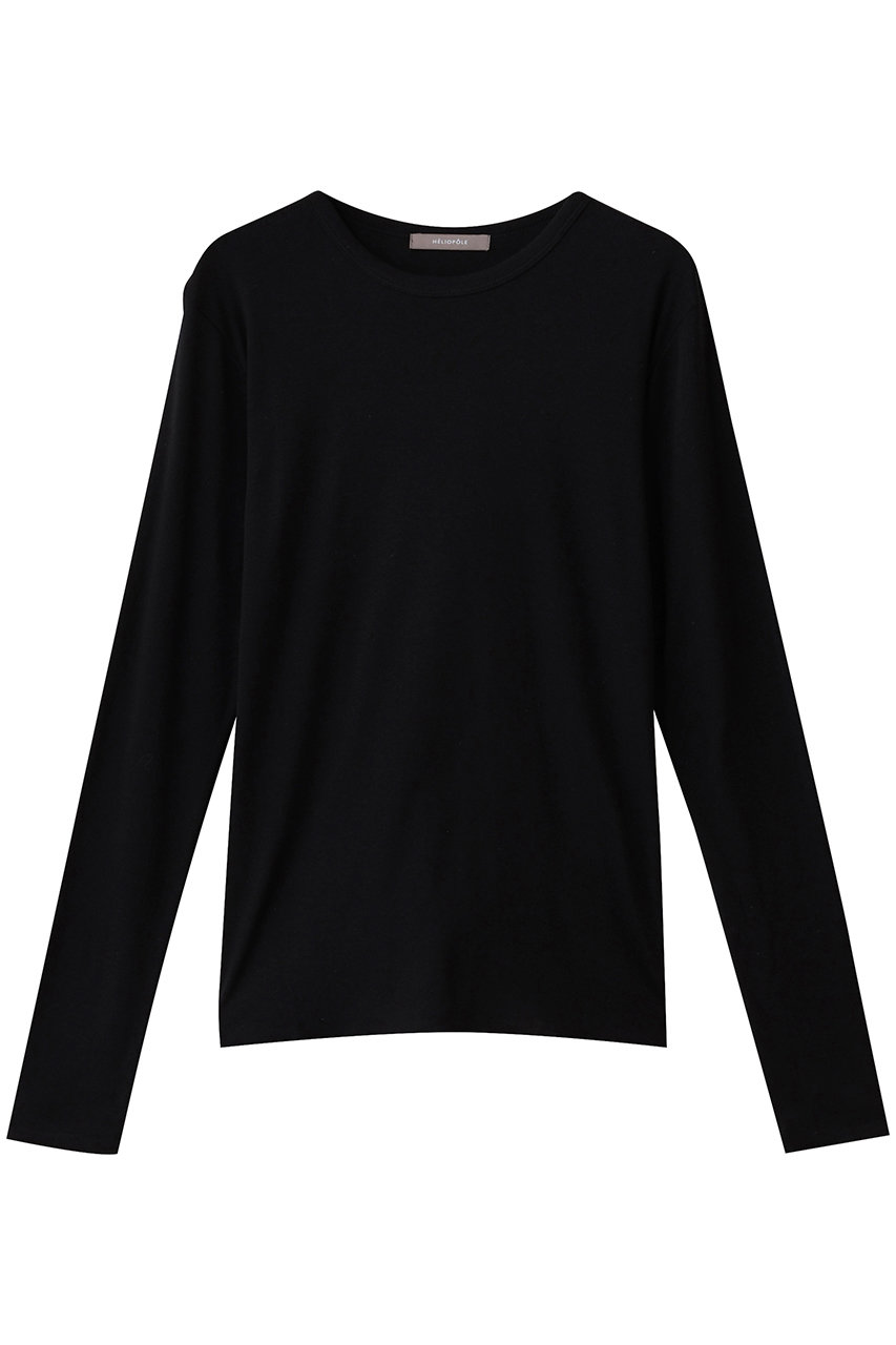 HELIOPOLE 【smooth skin series】CASHCOTTON クルー (ブラック, 38) エリオポール ELLE SHOP