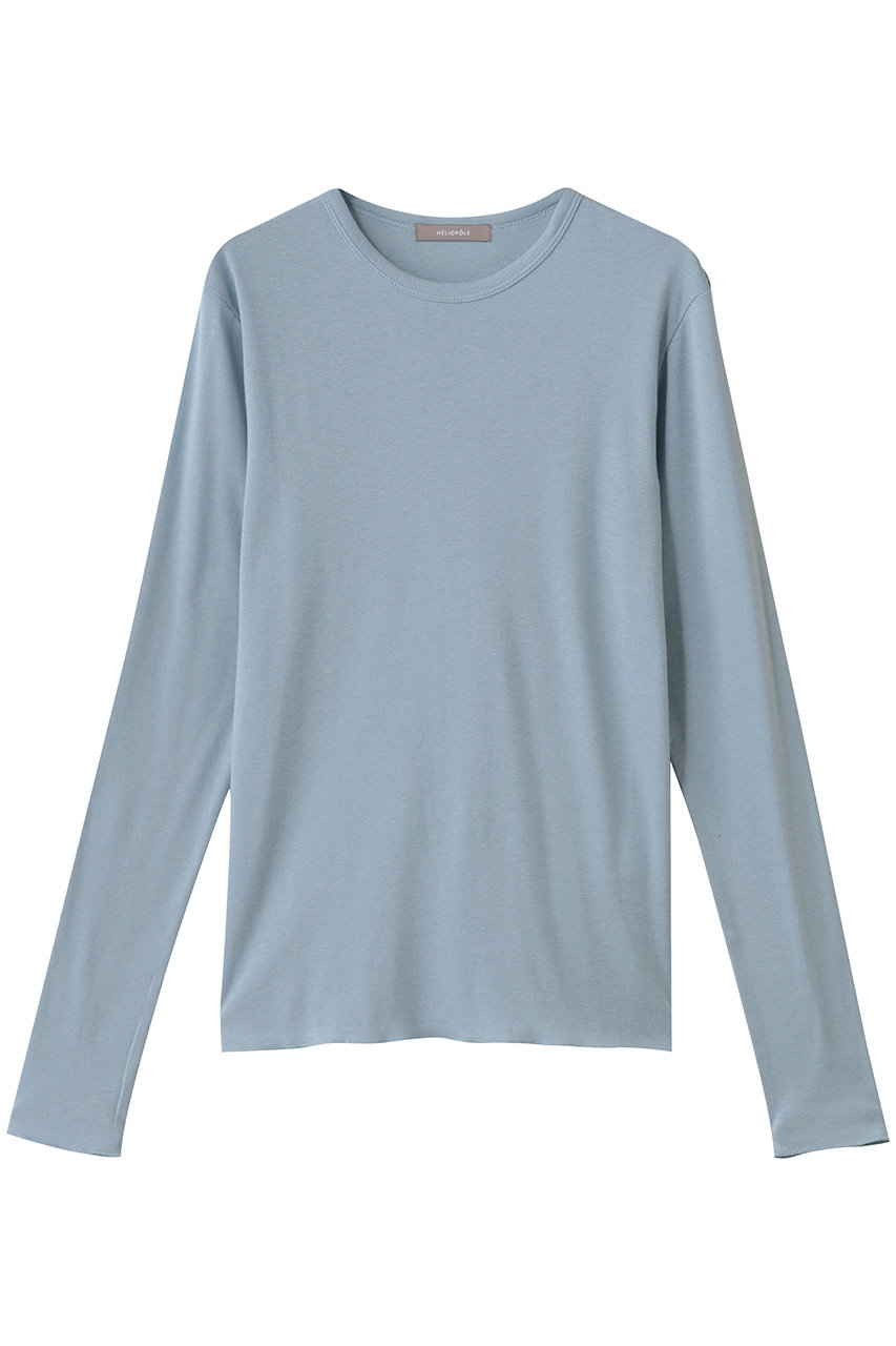 HELIOPOLE 【smooth skin series】CASHCOTTON クルー (サックス, 38) エリオポール ELLE SHOP