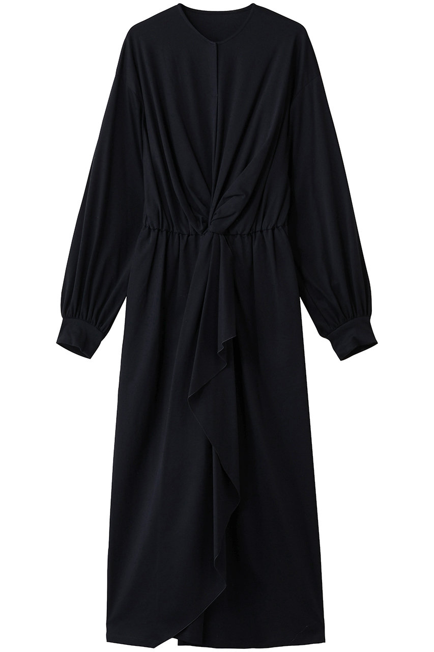 エリオポール/HELIOPOLEのダブルジャージーラッフルドレス(ネイビー/25003029014HN)