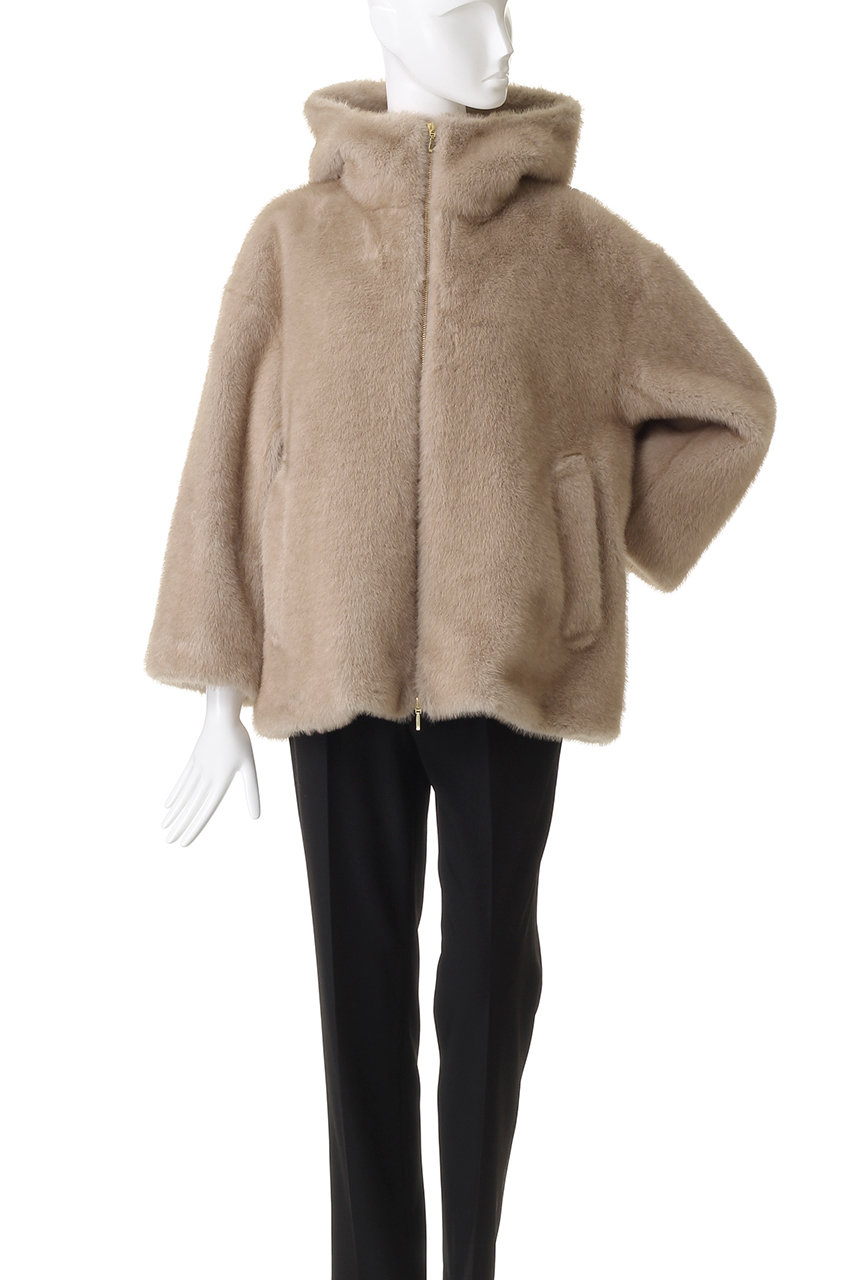 HELIOPOLE(エリオポール)｜ミンク調フェイクファーフーディーブルゾン