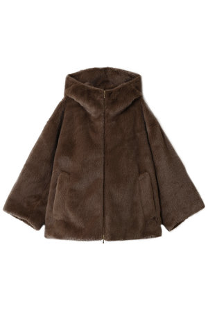 エリオポール/HELIOPOLEのミンク調フェイクファーフーディーブルゾン(110800/110802)