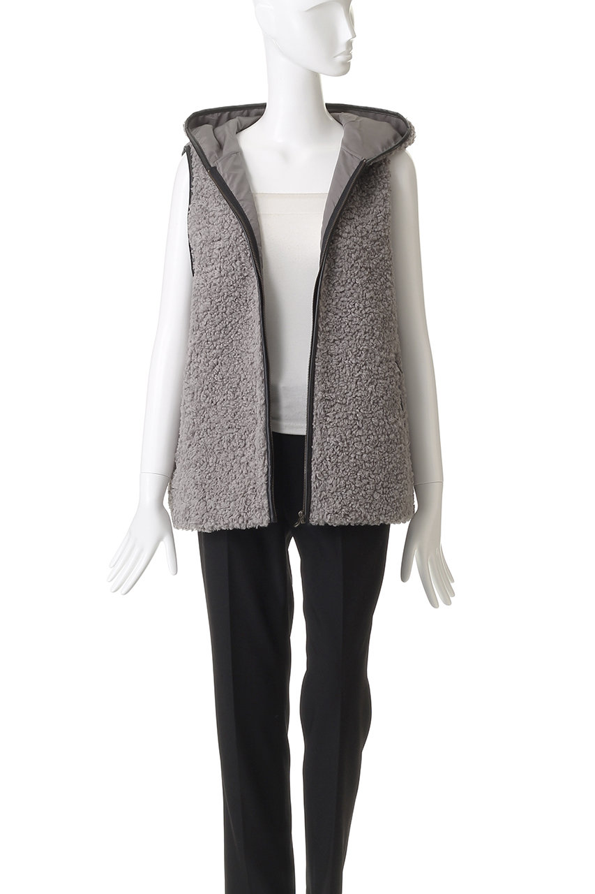 専用 完売 新品 three dots プードルボア フーディー ベスト HELIOPOLE(エリオポール)｜【THREE DOTS】プードルボアフーディー