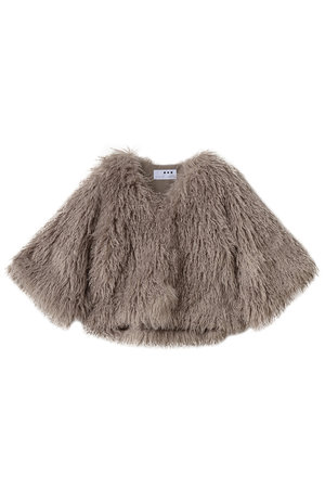 エリオポール/HELIOPOLEの【THREE DOTS】ウェイビーファーショートジャケット(110800/110801)