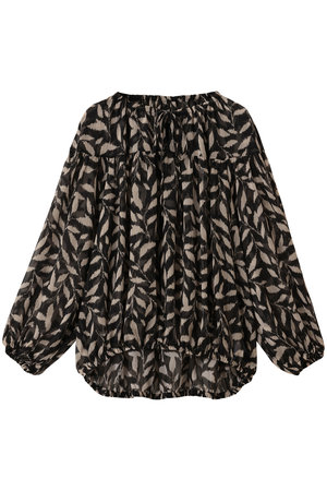 エリオポール/HELIOPOLEのデヴォープリントギャザーブラウス(110400/110403)