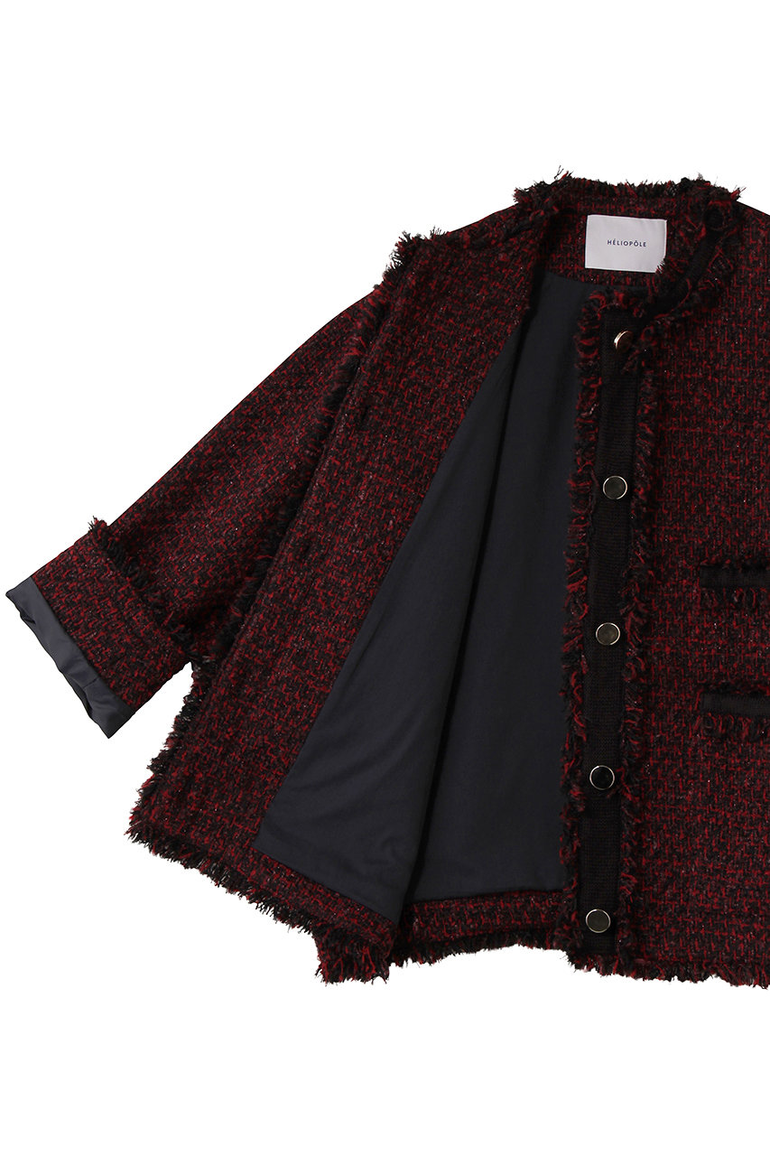 HELIOPOLE(エリオポール)｜ツイードブルゾン/ブラック の通販